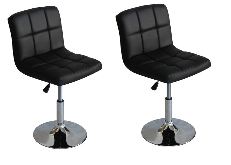 Hazlo Adjustable Faux Leather Kitchen Bar Stool Chair (Set of 2) - Coffee
