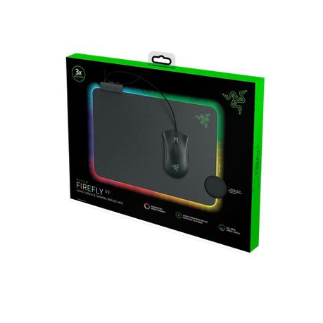 razer firefly v2 hard surface gaming mouse mat with chroma