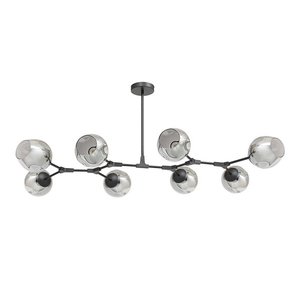 The Lighting Warehouse - Pendant Molly 8 Light Smoke