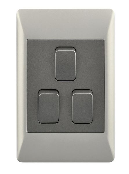 3 Lever 2 Way Light Switch for 2 X 4 Electrical Box