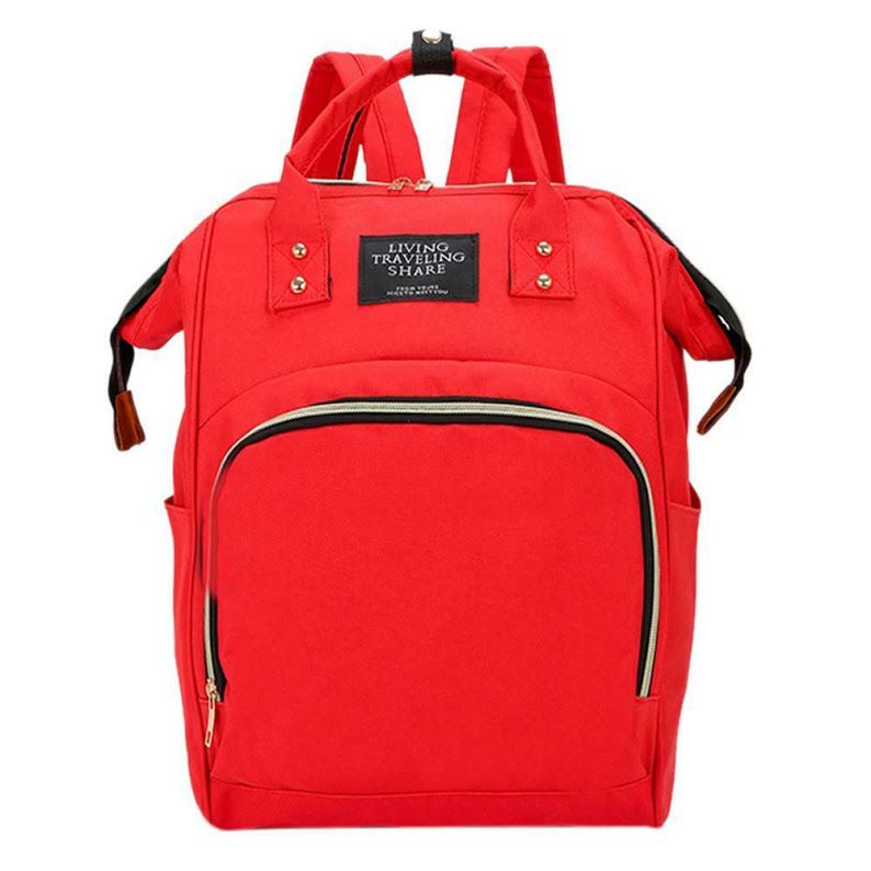 Red backpack diaper store bag