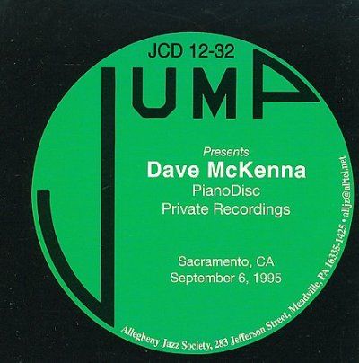 Dave Mckenna - Pianodisc Private Recordings (CD)