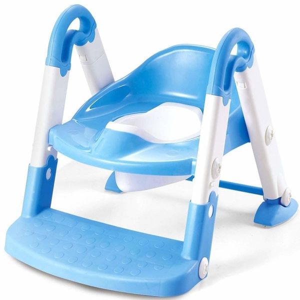 3 - in - 1 Baby Training Toilet Potty Seat Non Slip Trainer - Blue
