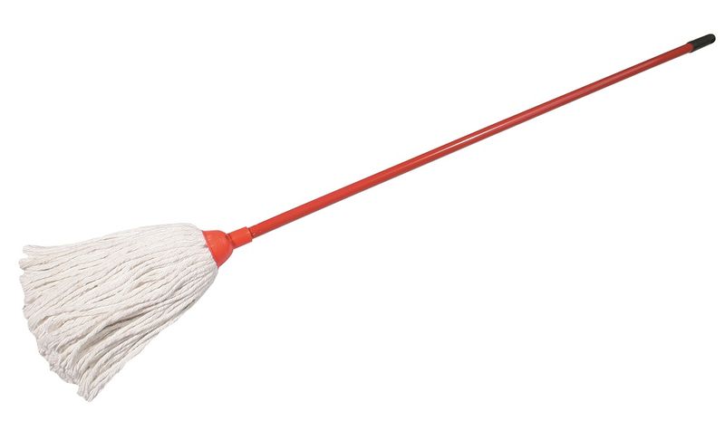 Academy Brushware Spaghetti String Mop - Plastic - 1.2m Metal Handle Red