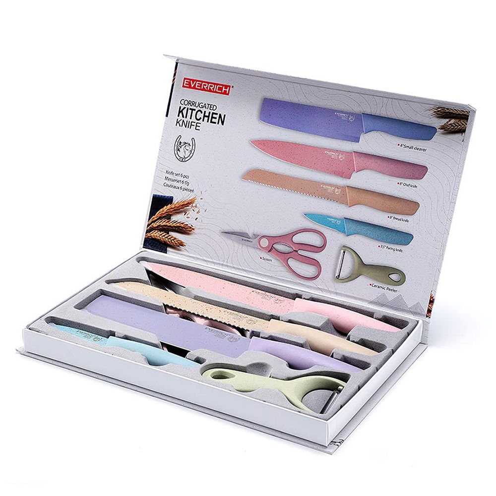 LMA EverRich 6PCS Colorful Stainless Steel Kitchen Knife Set Buy