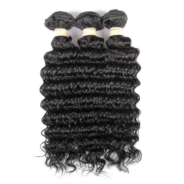 Blkt 3x Bundles 18 inches Peruvian Deep Wave Weave Package
