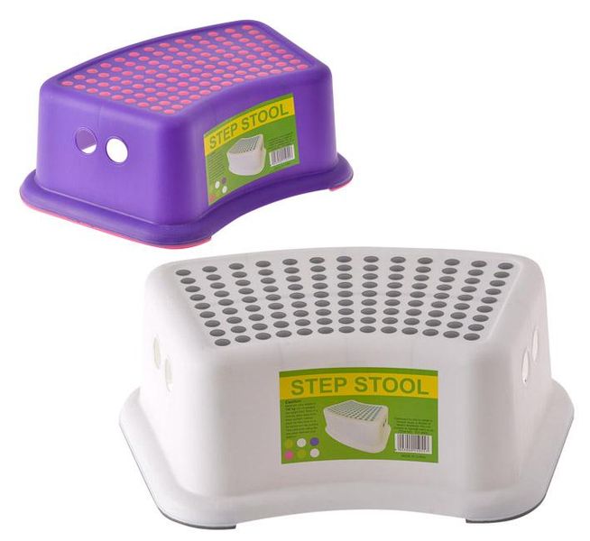 Bulk Pack X 2 Plastic Step Stool - 38x25x14cm