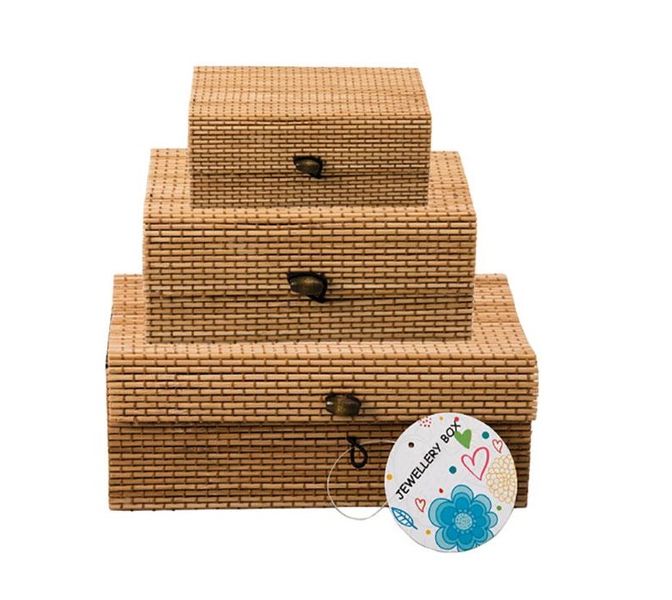Bamboo Jewellery Box - 3 Piece Set
