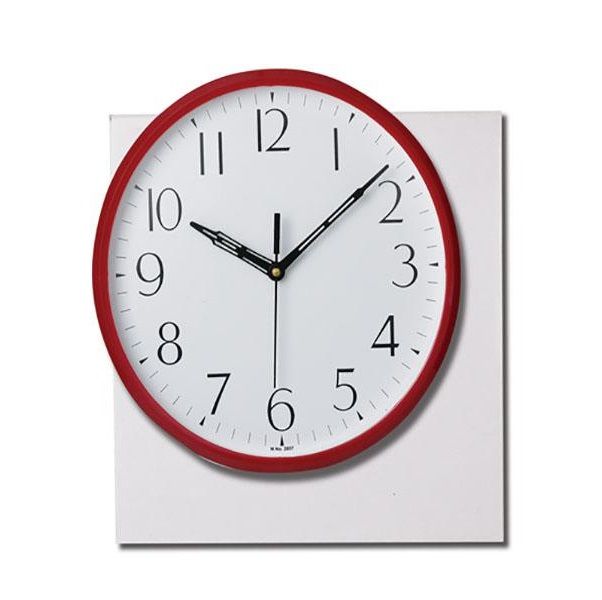 Wall Clock - 25cm Red