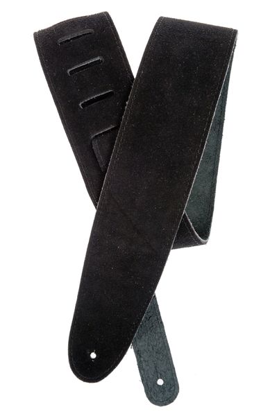 Planet Waves 25SS00DX Deluxe Suede Leather Guitar Strap - Black