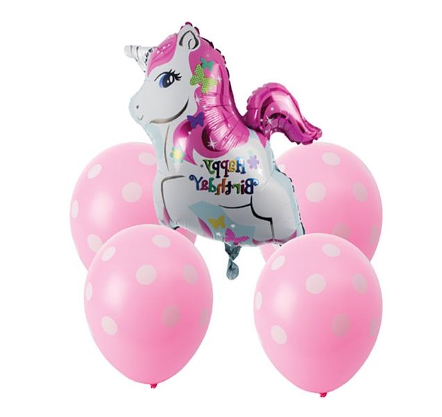 Unicorn Balloon Bouquet - 5pc