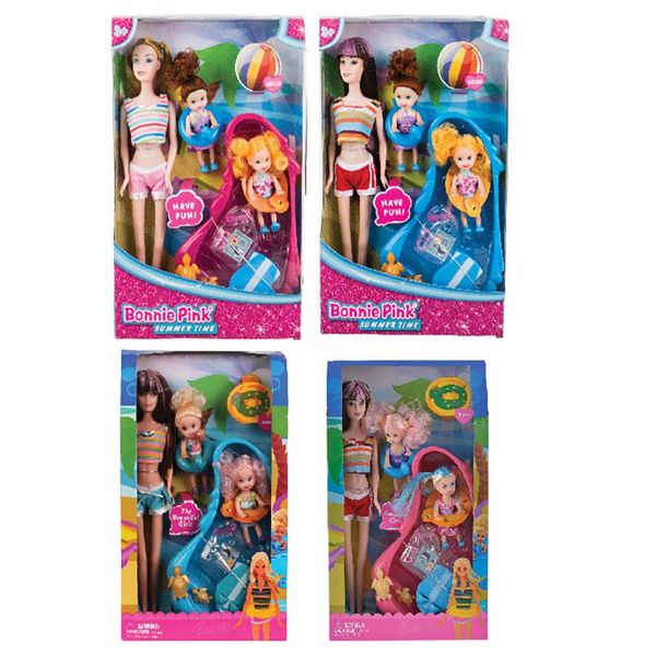 Bulk Pack X 4 Doll 31cm Bonnie Family &amp; Pool Set