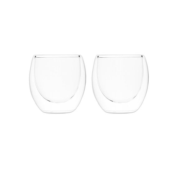 Bee Glass - Double Walled Glass Shot 80ml - Set of 2