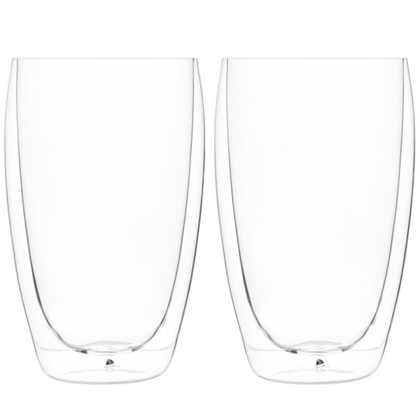 Bee Glass - Double Walled Glass Tumbler 466ml - Set of 2