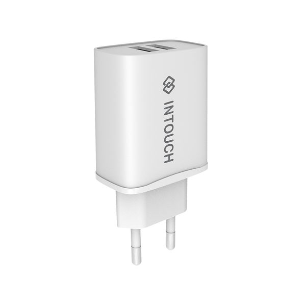 INTOUCH Dual Port 3.4A Wall Charger - White