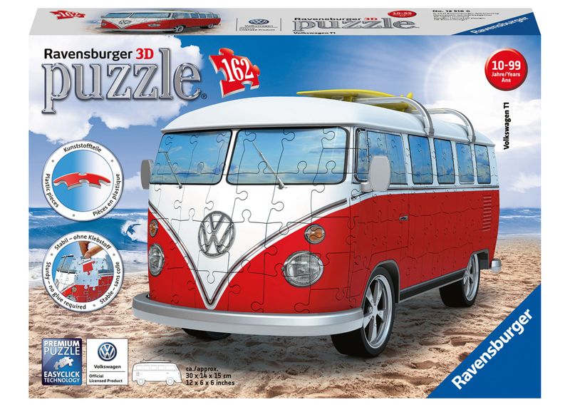 Ravensburger 162 Piece 3D Duzzle VW T1 Campervan Surfer Edition