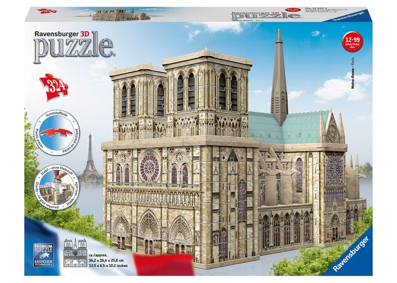 Ravensburger 324 Piece 3D Puzzle Notre Dame