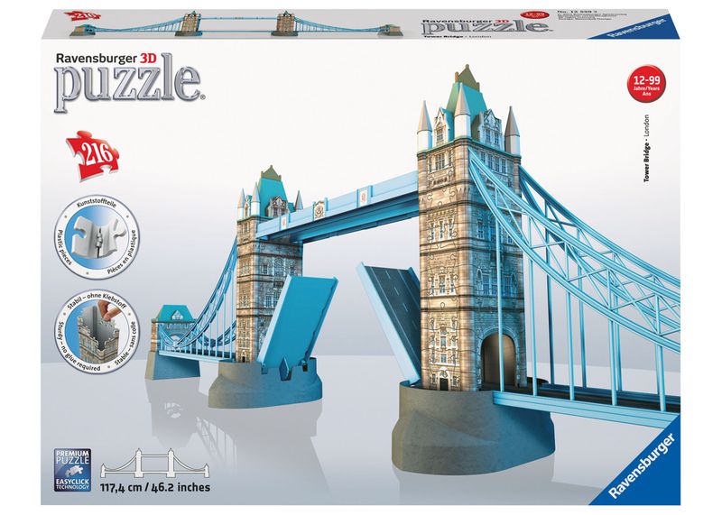 Ravensburger 216 Piece 3D Puzzle Tower Bridge