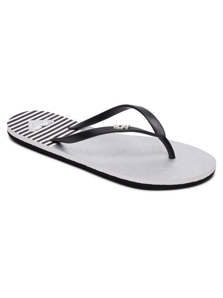 Roxy Women's Viva Stamp II Flip Slops - White/Black