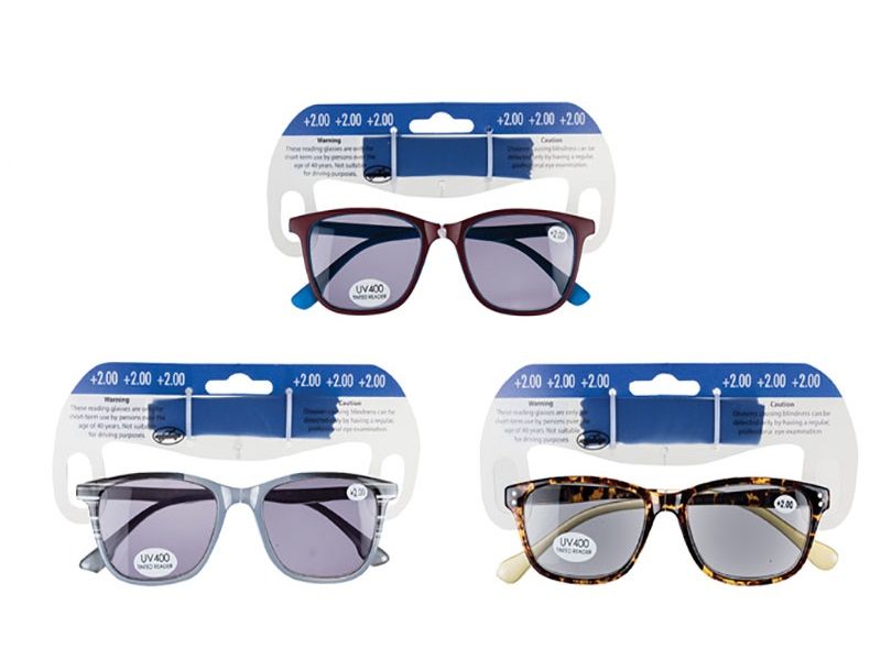 Bulk Pack x 3 Reading Glasses +2 Strenght With Tinted Lenses
