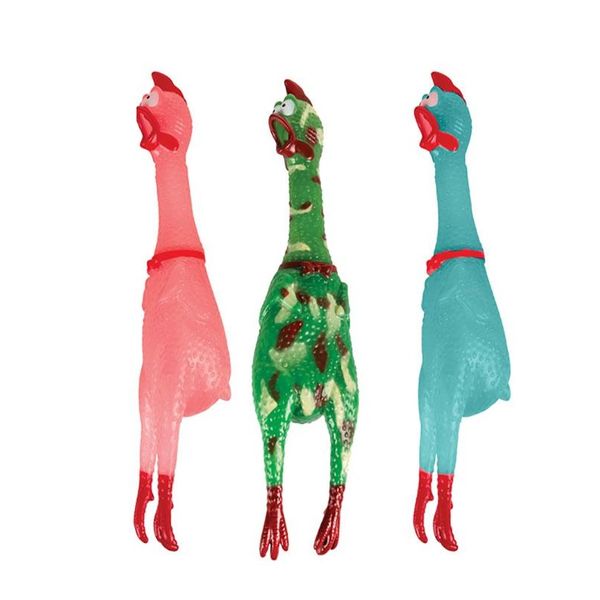 Bulk Pack x 3 Dog Toy Chicken - Vinyl 38cm