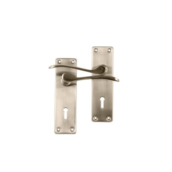 The Cabinet Shop - Lockset Sapphire Steel Handle 6" - Satin Chrome