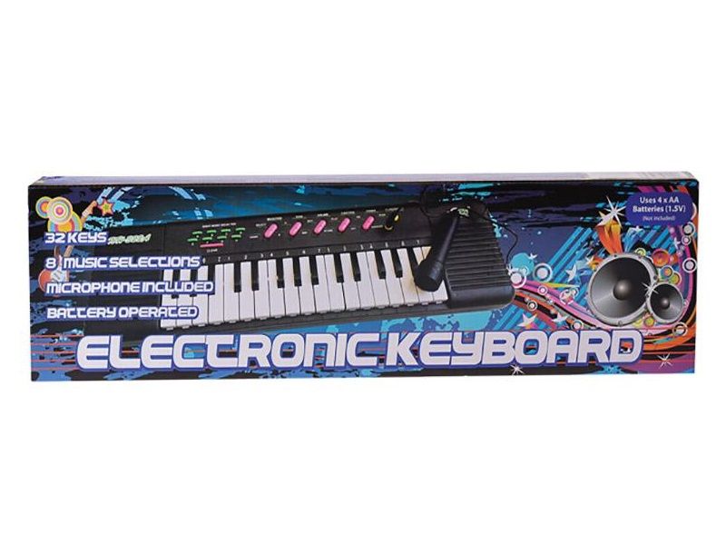 32 Key Electronic Keyboard - Battery Operated, With Microphone