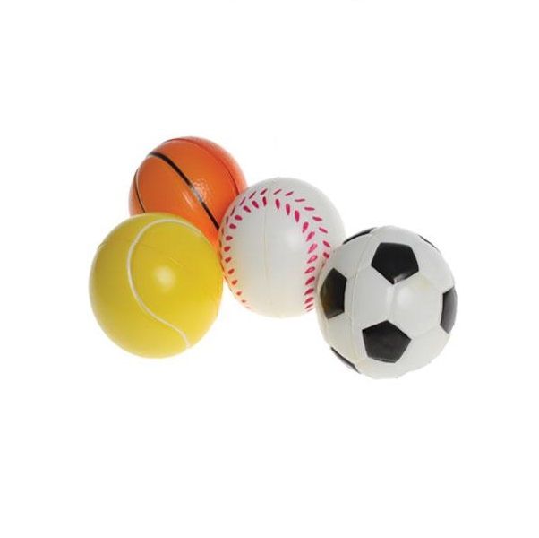 Stress/Soft Play Sport Balls - 5.5cm, Set of 4