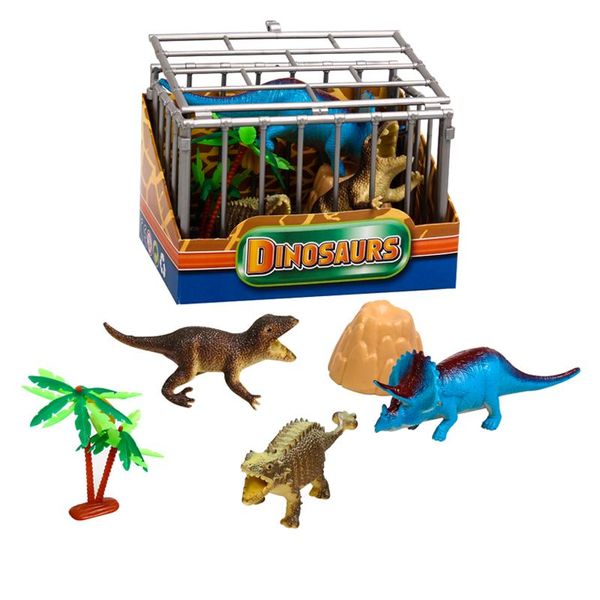 Dinosaur In Cage - 12x8x8cm