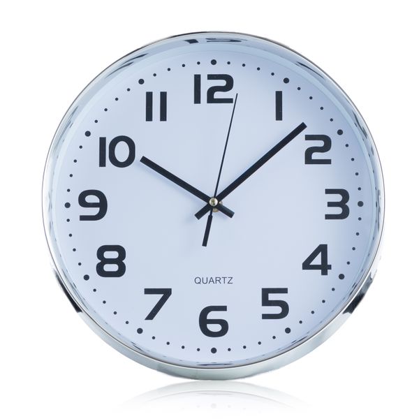 Living Room Decoration Modern Glass Wall Clock White