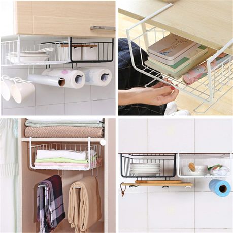 Kitchen Cupboard Hanging Basket Office Under Shelves Storage Rack White In South Africa Takealot Com Kitchen Cupboard Hanging Basket Office, Kitchen Cupboard Hanging Rack