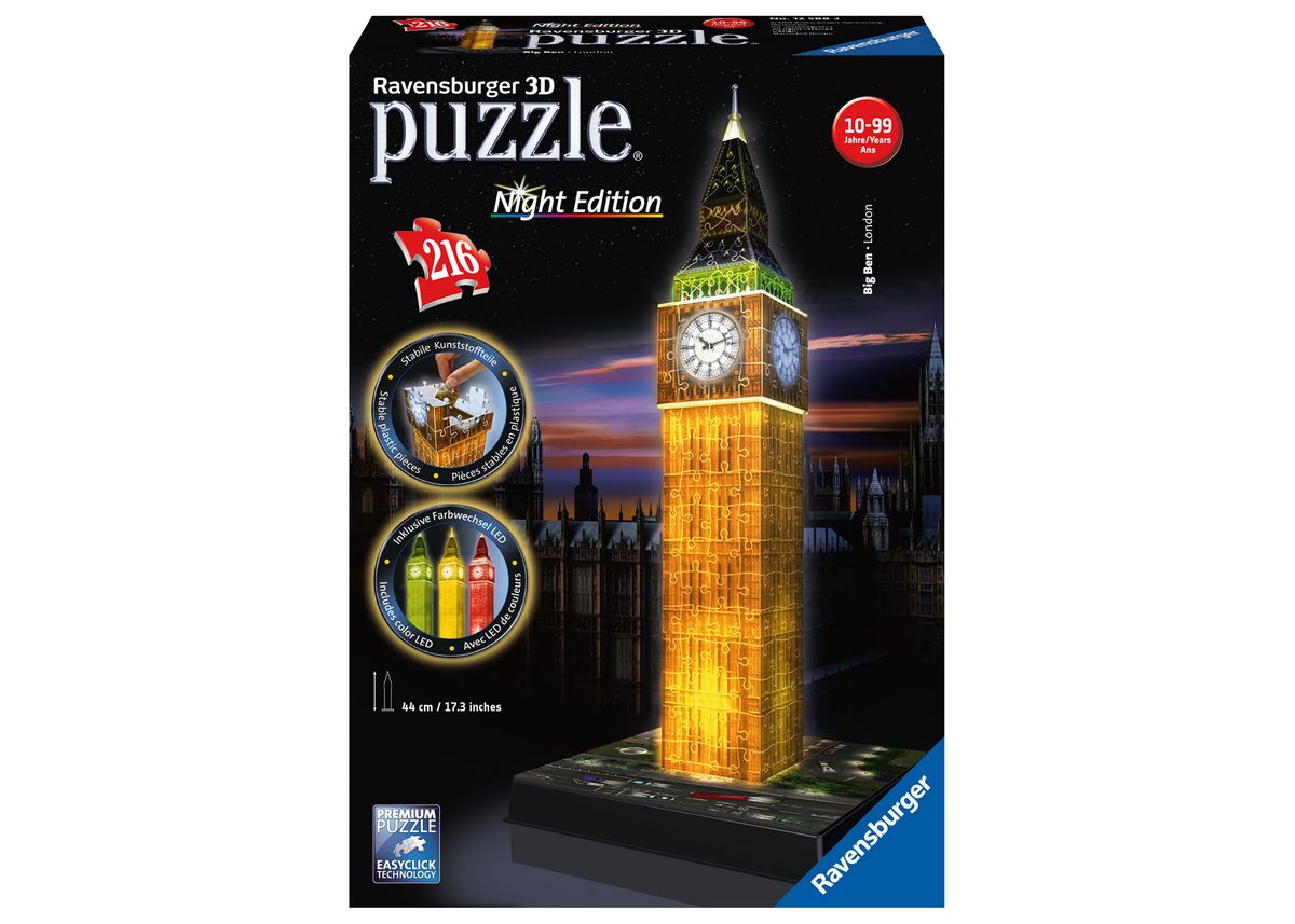 Ravensburger 216 Piece 3d Puzzle Big Ben Night Edition Buy Online In South Africa