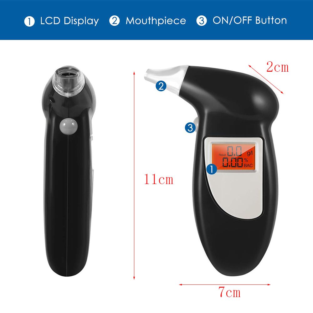 Digital Alcohol Breathalyzer Portable Breath Tester with LCD Display, Shop  Today. Get it Tomorrow!