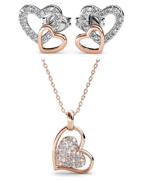 Destiny Valentino Set with Crystals From Swarovski® - Rose gold