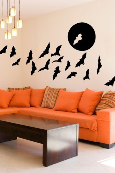 Full Moon Bats Wall Tattoo Tattoo / Decal