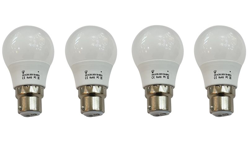 TLI 5W LED Bulb B22 / Bayonet Cool White Pack of 4