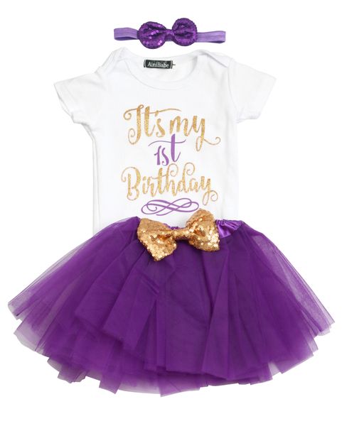 1st Birthday set - Purple