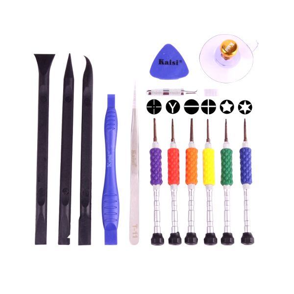 14-in-1 Cellphone, Tablet Repair Tool Kit: Pry, Suction, Spudger, Tweezers