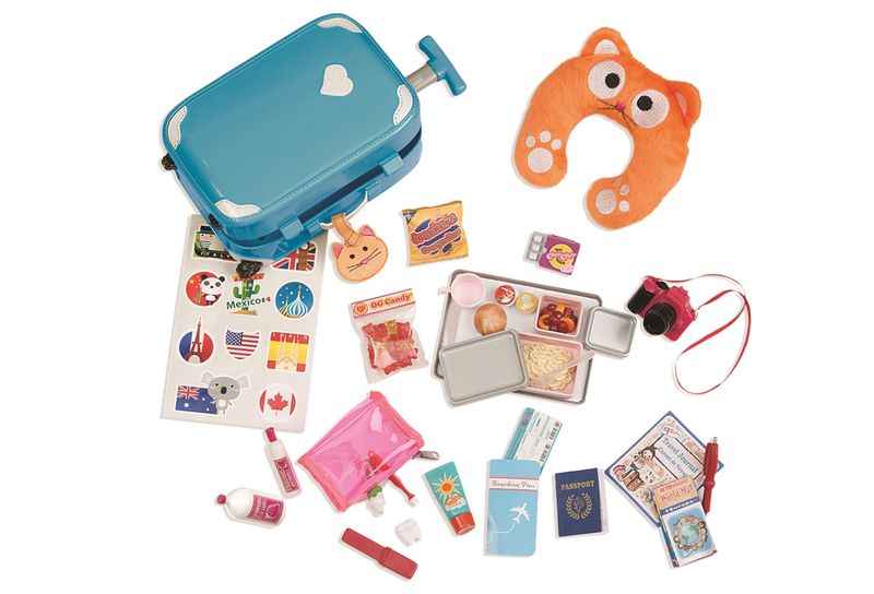 Our Generation Classic Well Travelled Luggage Playset With Accessories