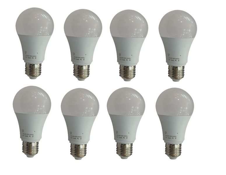 TLI 9W LED Bulb E27 / Screw Cool White Pack of 8
