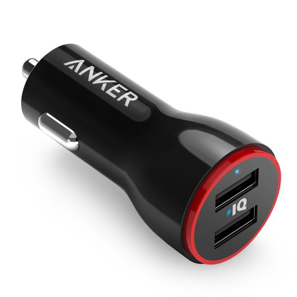 Anker PowerDrive 2 24W Dual USB Car Charger Black