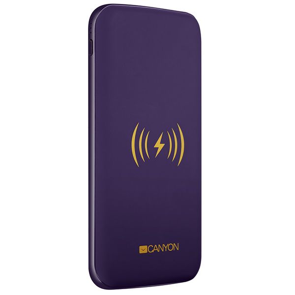 Canyon Li-Polymer Black Power Bank 8000mAh Wireless Charger - USB Type C