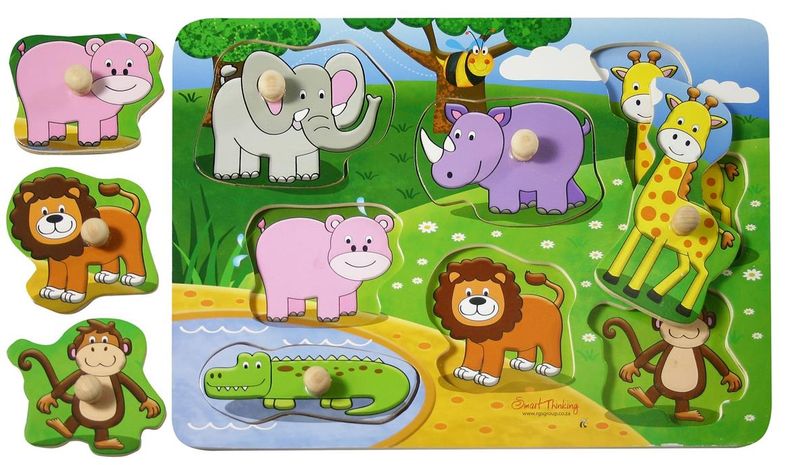 RGS Group Wild Animals Peg Puzzle