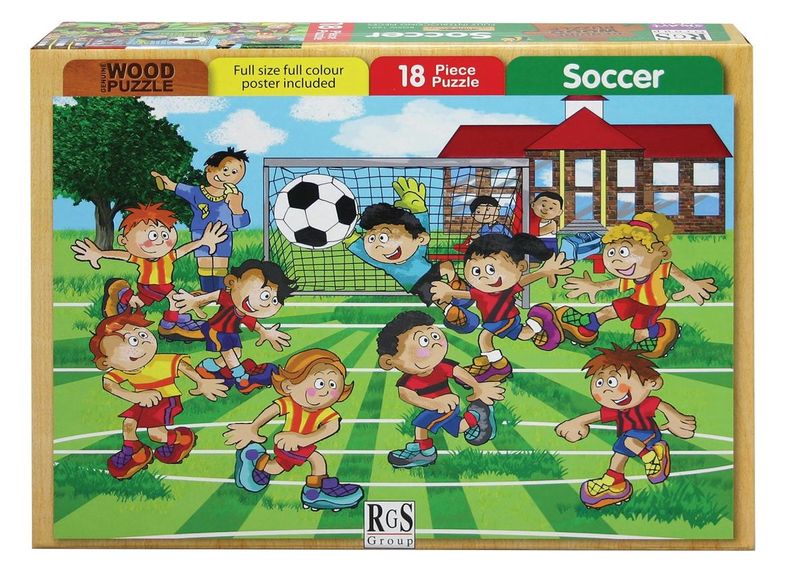 RGS Group Soccer Wooden Puzzle - 18 Piece