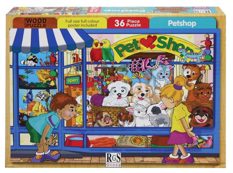 RGS Group Petshop Wooden Puzzle - 36 Piece (A4)
