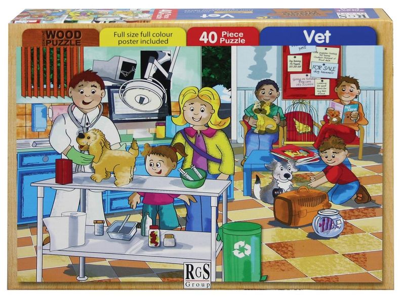 RGS Group Vet Wooden Puzzle - 40 Piece (A4)