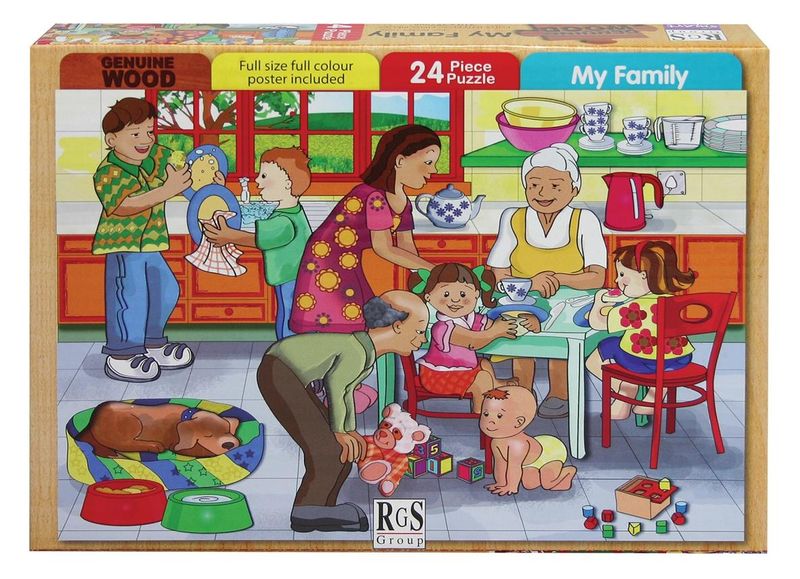 RGS Group My Family Wooden Puzzle - 24Piece (A4)