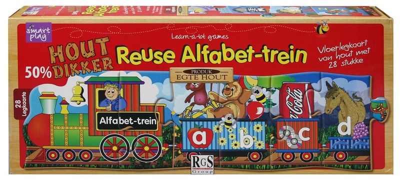 RGS Group Giant Alphabet Train- Afrikaans Wooden Puzzle - 26 Pieces