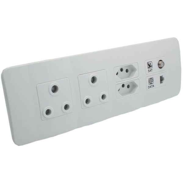 VETi - OMNI2W Double Socket, 16A RSA, 2 x RSA V-Slim Satelite &amp; Data