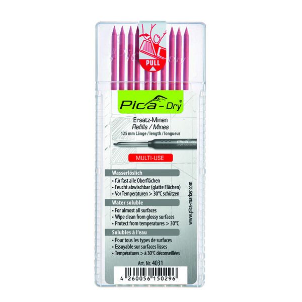 Refills Dry - Set Of 10 Leads - Red